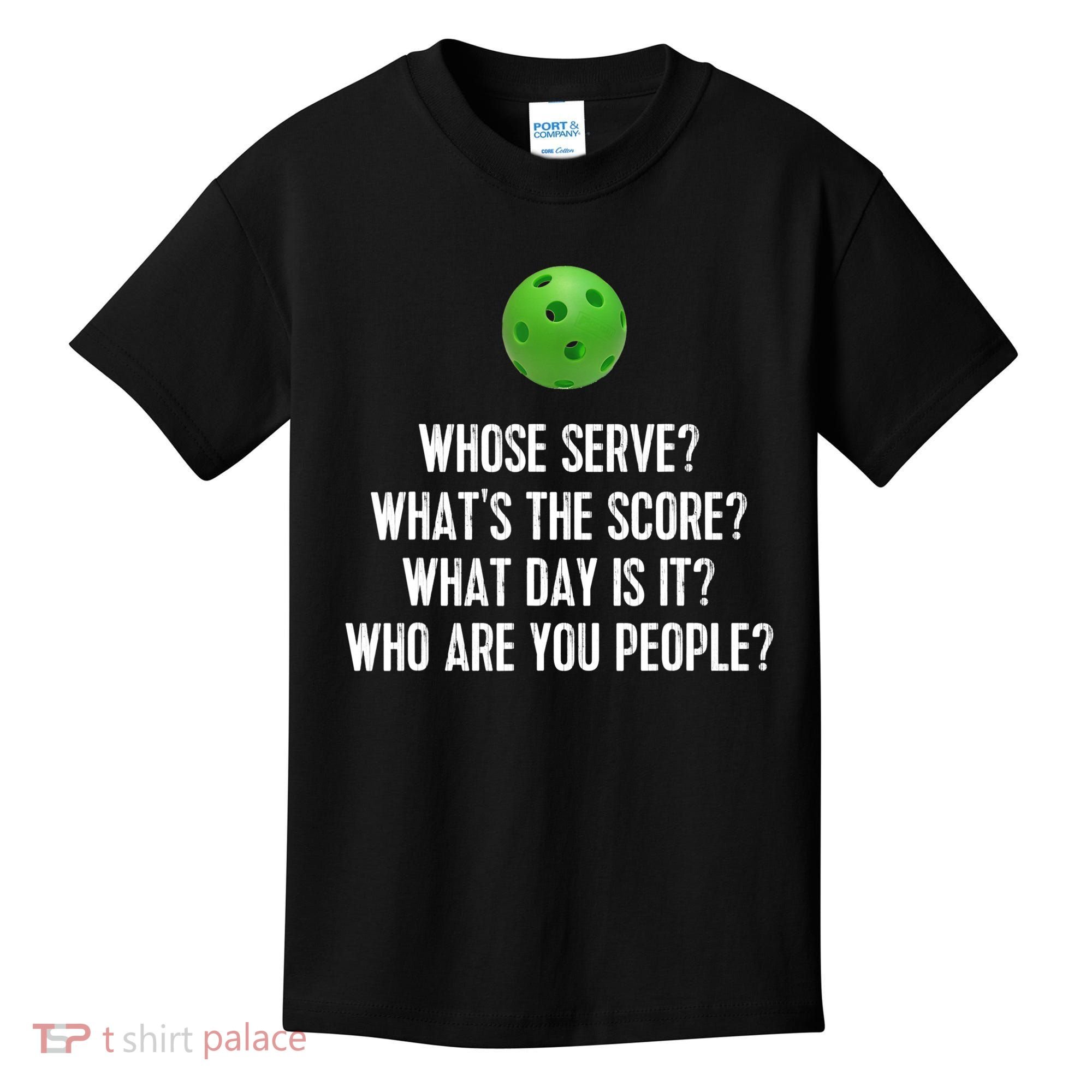 Funny Pickleball Shirt Whose Serve League Pickleball Team TShirt Kids T-Shirt