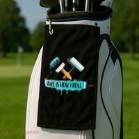 Funny Painter Saying Paint Roller And Brush This Is How I Roll Cool Gift Golf Towel thumb 2
