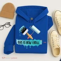 Funny Painter Saying Paint Roller And Brush This Is How I Roll Cool Gift Hoodie thumb 4