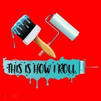 Funny Painter Saying Paint Roller And Brush This Is How I Roll Cool Gift Santa Hat thumb 1