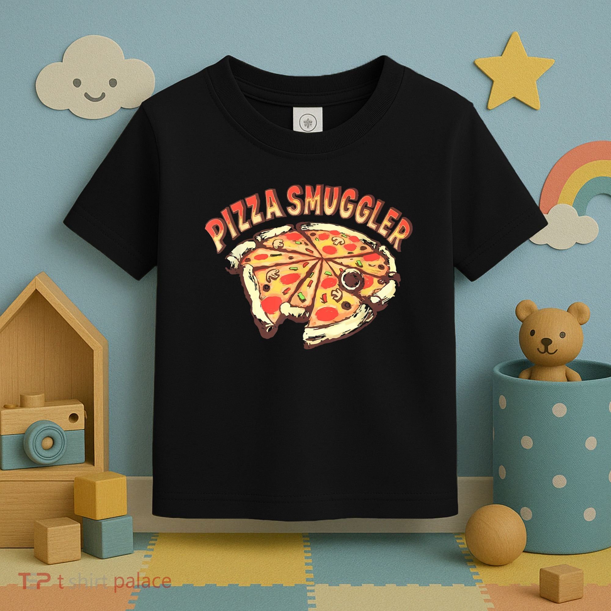 Funny Pizza Smuggler Gift For Pizza Lovers Toddler T-Shirt