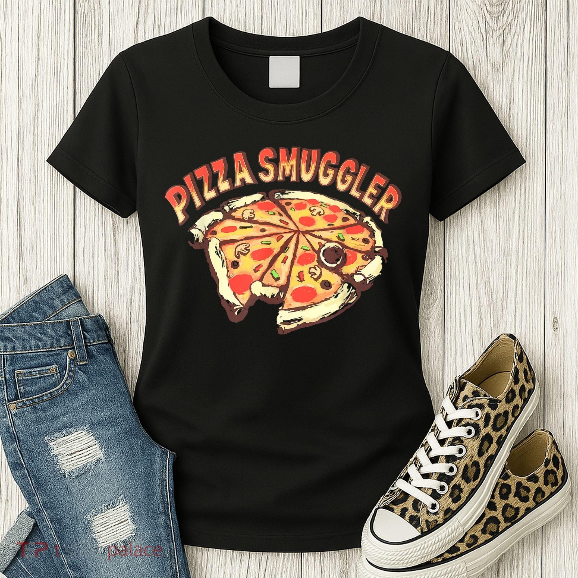 Funny Pizza Smuggler Gift For Pizza Lovers Women's T-Shirt
