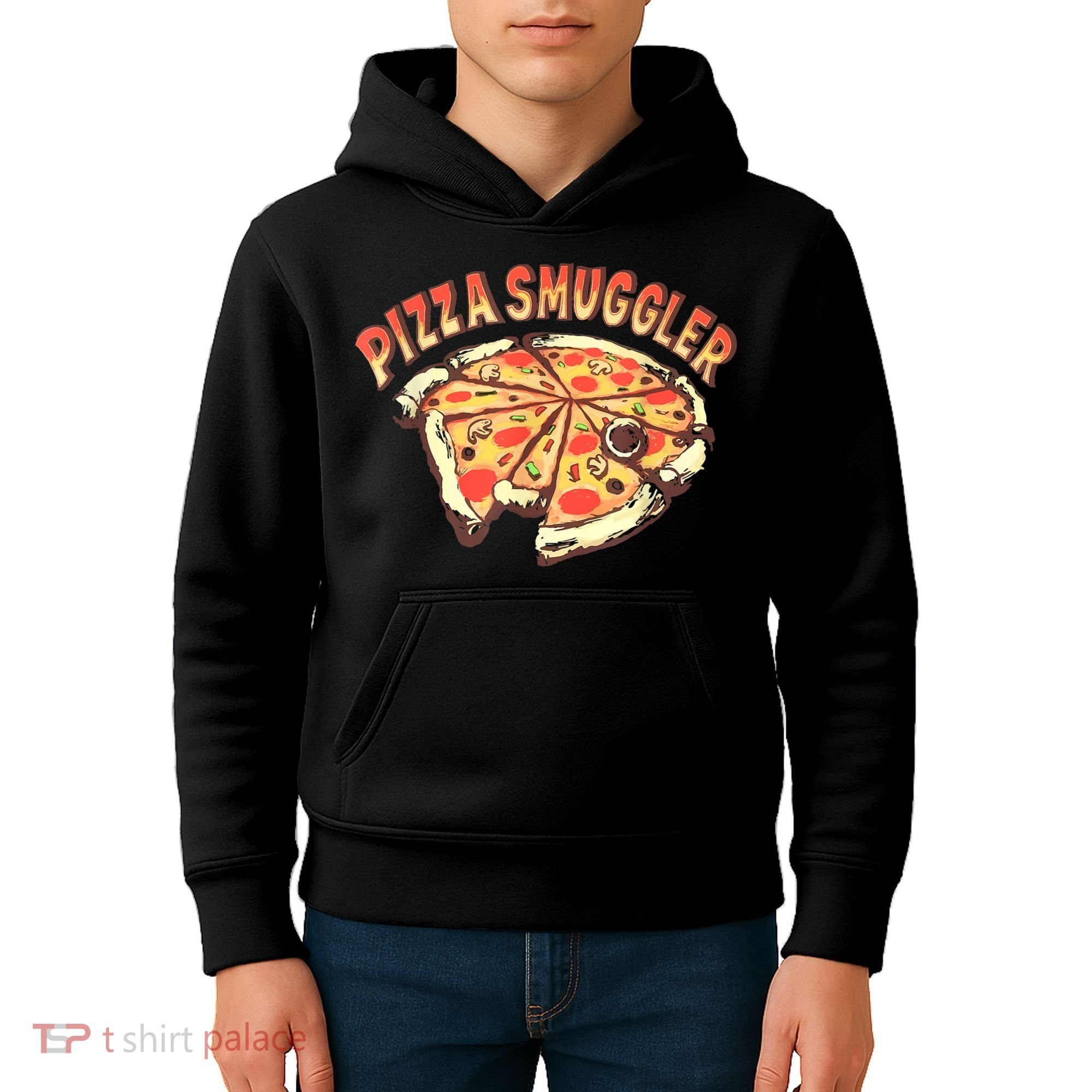 Funny Pizza Smuggler Gift For Pizza Lovers Kids Hoodie