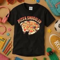 Funny Pizza Smuggler Gift For Pizza Lovers Kids T-Shirt thumb 3