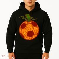 Funny Pumpkin Soccer Ball Halloween Hoodie thumb 2