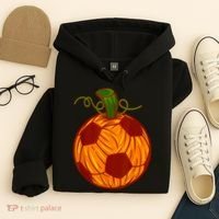 Funny Pumpkin Soccer Ball Halloween Hoodie thumb 4