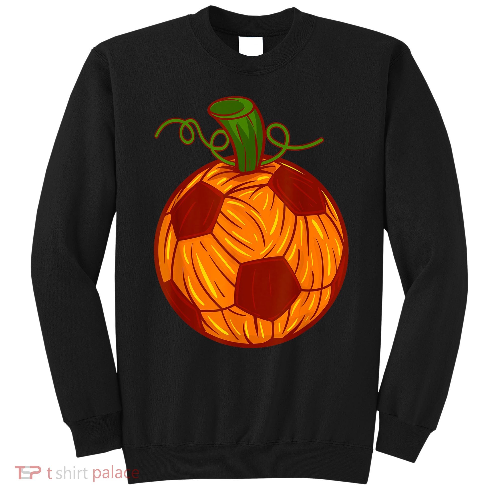 Funny Pumpkin Soccer Ball Halloween Sweatshirt
