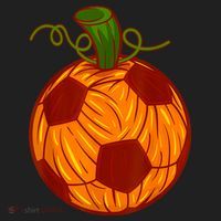 Funny Pumpkin Soccer Ball Halloween Beanie thumb 2