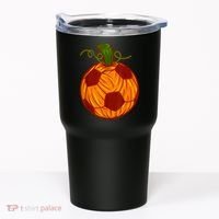 Funny Pumpkin Soccer Ball Halloween Tumbler thumb 0