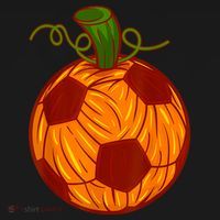 Funny Pumpkin Soccer Ball Halloween Baby Bodysuit thumb 2