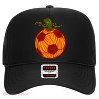 Funny Pumpkin Soccer Ball Halloween Hat thumb 0