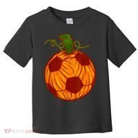 Funny Pumpkin Soccer Ball Halloween Toddler T-Shirt thumb 0