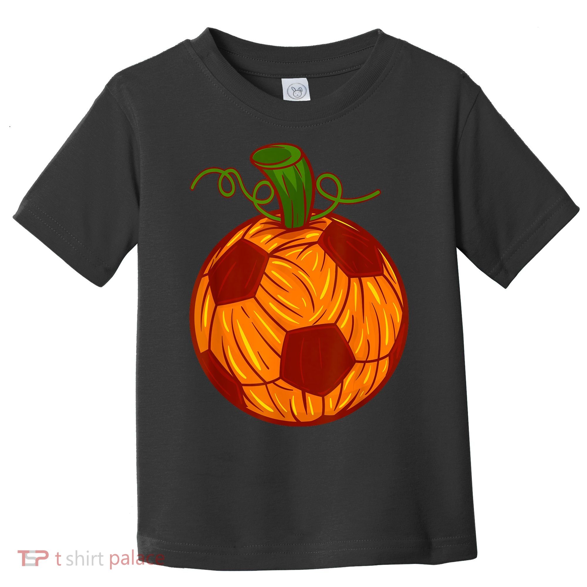 Funny Pumpkin Soccer Ball Halloween Toddler T-Shirt