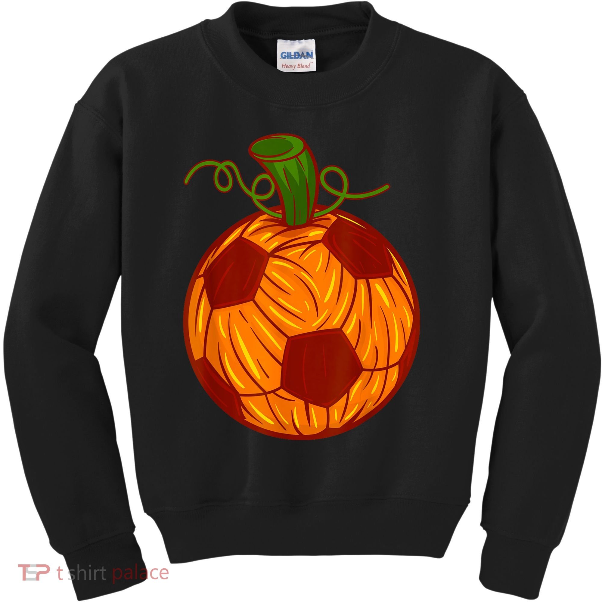 Funny Pumpkin Soccer Ball Halloween Kids Sweatshirt