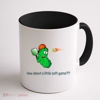 Fun Pickleball, Soft Game, Scared Pickle Coffee Mug thumb 1