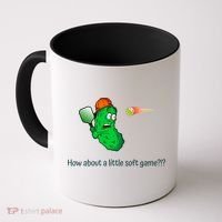 Fun Pickleball, Soft Game, Scared Pickle Coffee Mug thumb 0
