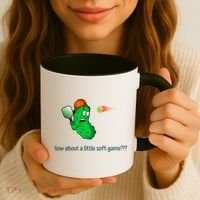 Fun Pickleball, Soft Game, Scared Pickle Coffee Mug thumb 3