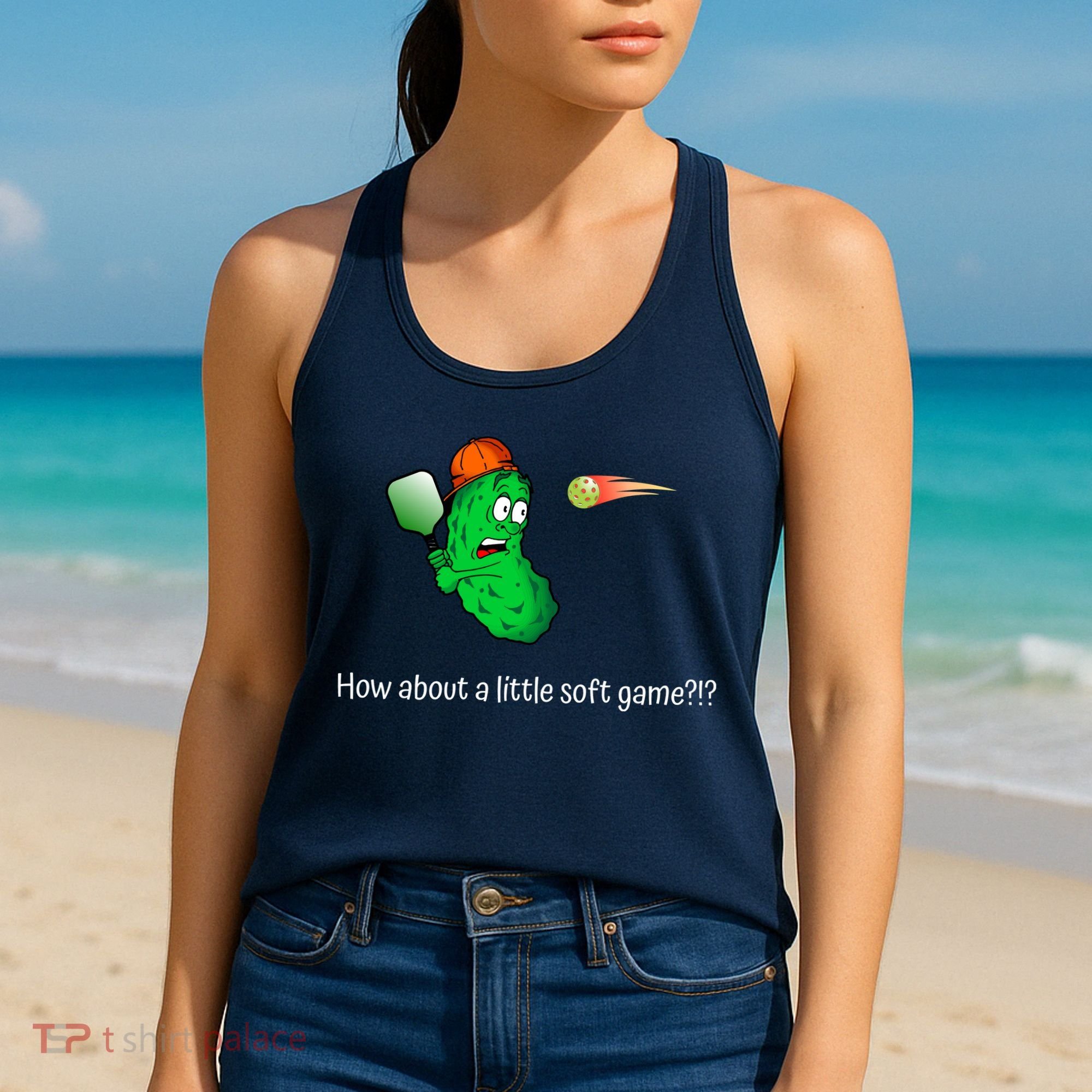 Fun Pickleball, Soft Game, Scared Pickle Women's Tank Top