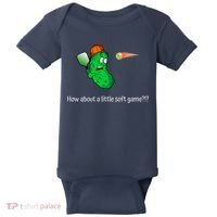 Fun Pickleball, Soft Game, Scared Pickle Baby Bodysuit thumb 0