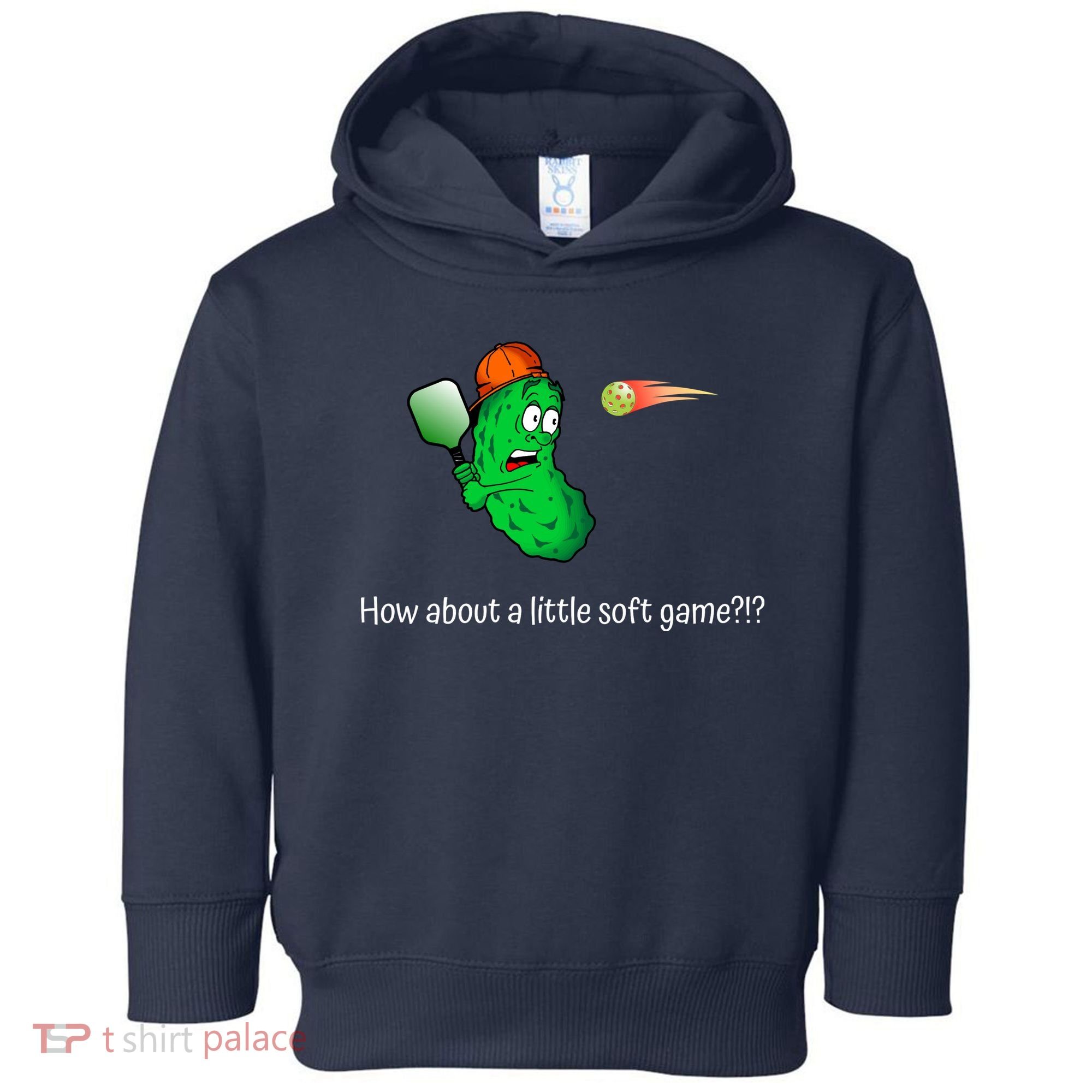 Fun Pickleball, Soft Game, Scared Pickle Toddler Hoodie
