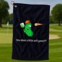 Fun Pickleball, Soft Game, Scared Pickle Golf Towel thumb 1