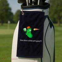 Fun Pickleball, Soft Game, Scared Pickle Golf Towel thumb 2
