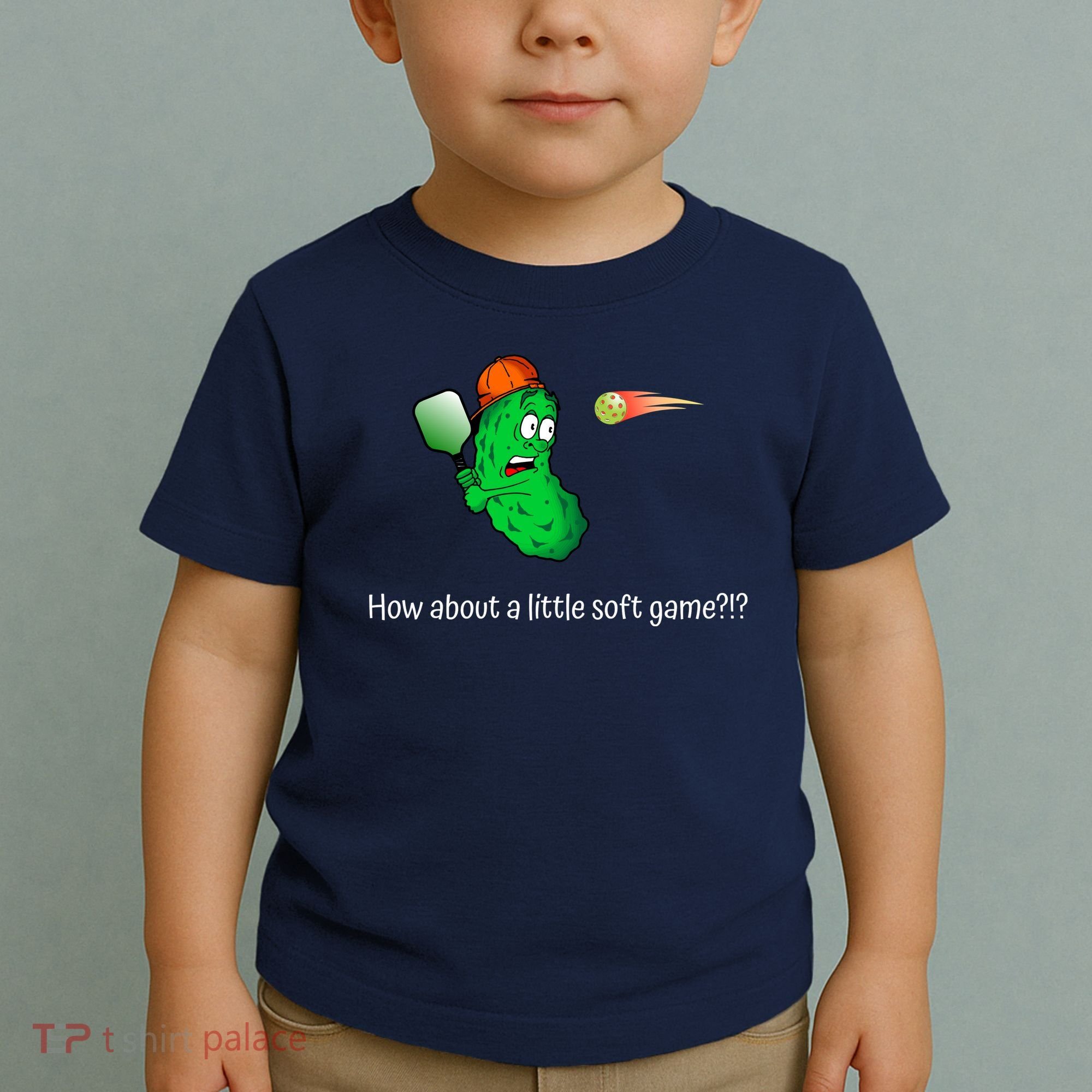 Fun Pickleball, Soft Game, Scared Pickle Toddler T-Shirt