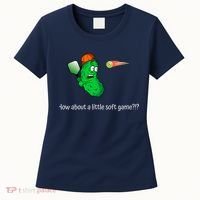 Fun Pickleball, Soft Game, Scared Pickle Women's T-Shirt thumb 0