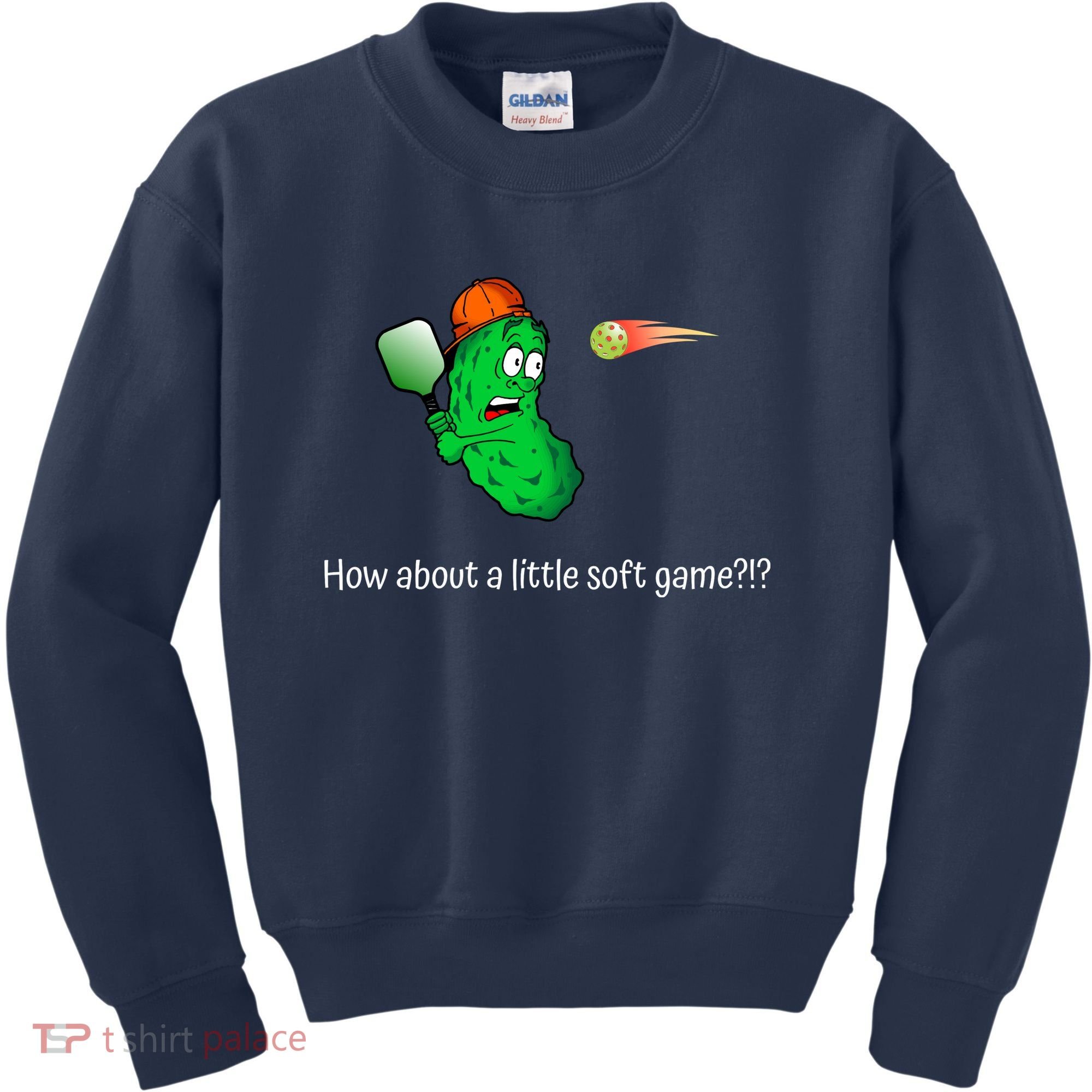 Fun Pickleball, Soft Game, Scared Pickle Kids Sweatshirt