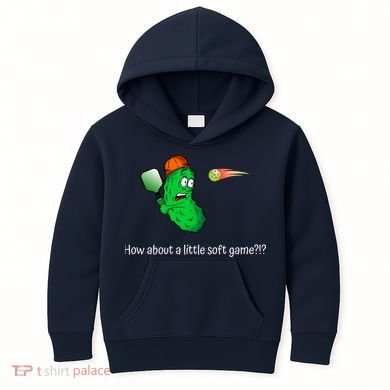 Fun Pickleball, Soft Game, Scared Pickle Kids Hoodie