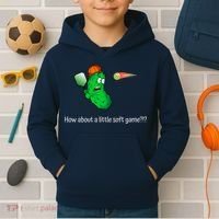 Fun Pickleball, Soft Game, Scared Pickle Kids Hoodie thumb 2