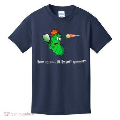 Fun Pickleball, Soft Game, Scared Pickle Kids T-Shirt