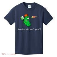 Fun Pickleball, Soft Game, Scared Pickle Kids T-Shirt thumb 0