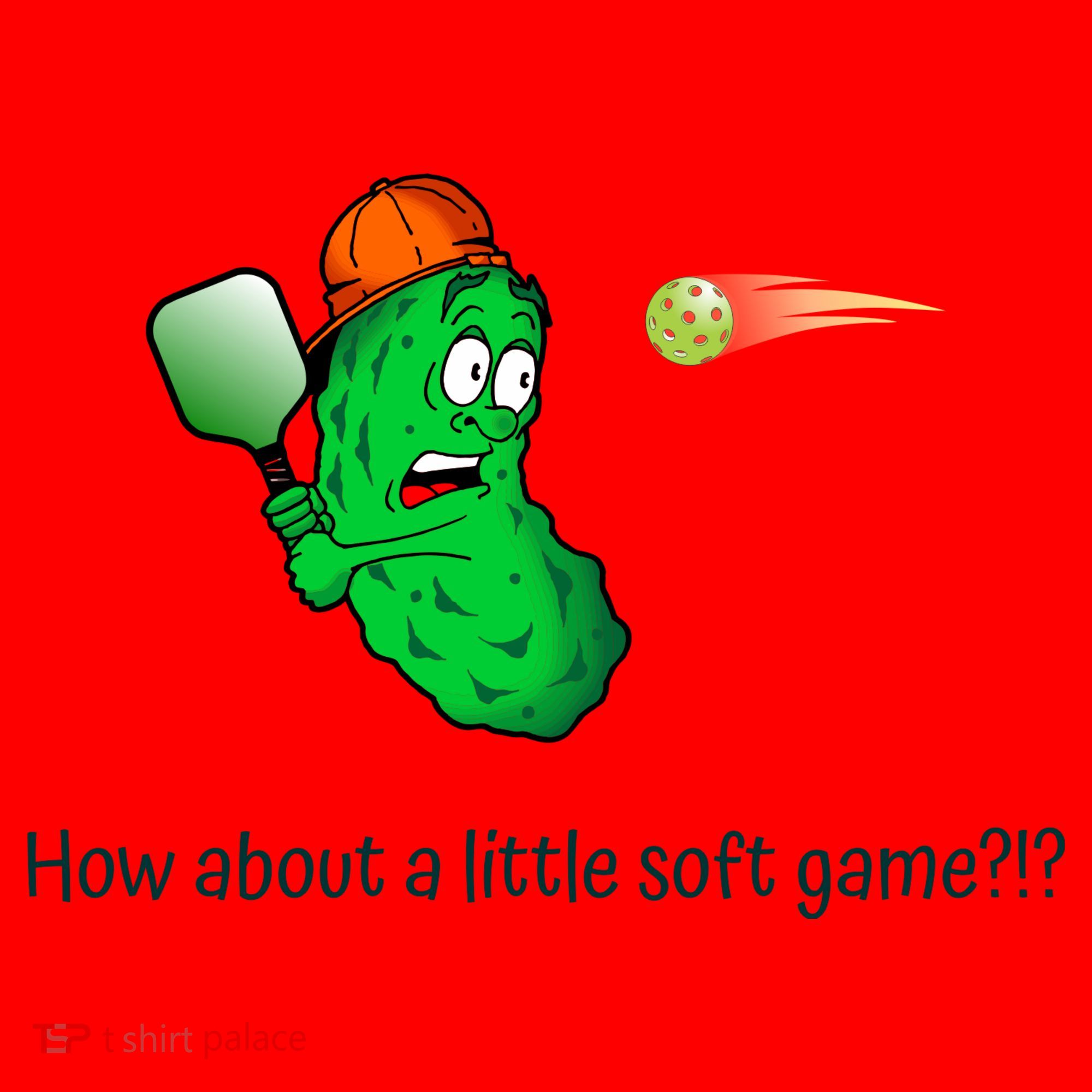 Fun Pickleball, Soft Game, Scared Pickle Santa Hat