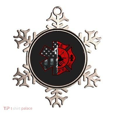 Firefighter Paramedic Symbol American Flag Fireman Fire Ornament