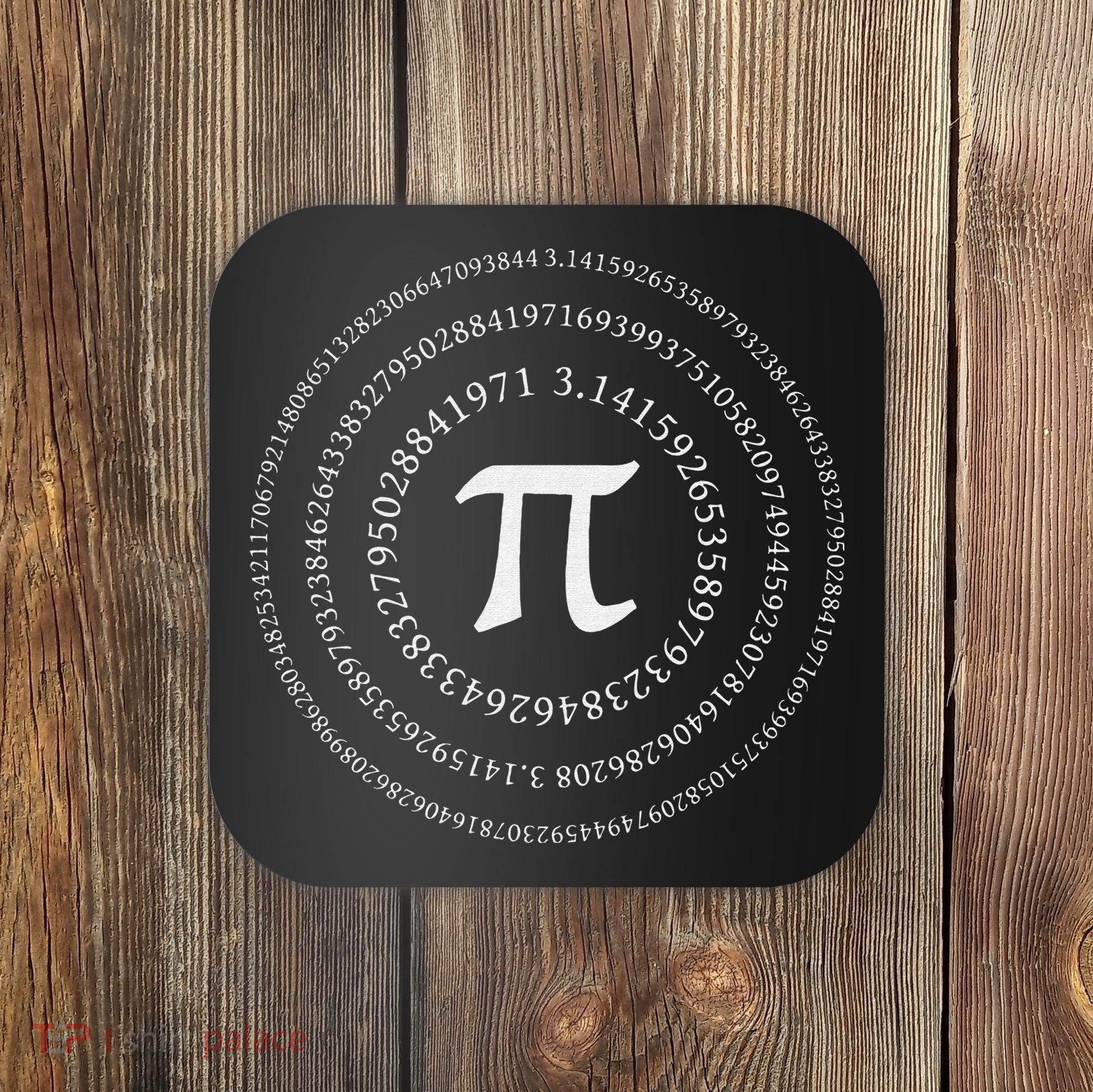 funny Pi Spiral Novelty Math Geek 3.14 Pi Day Coaster