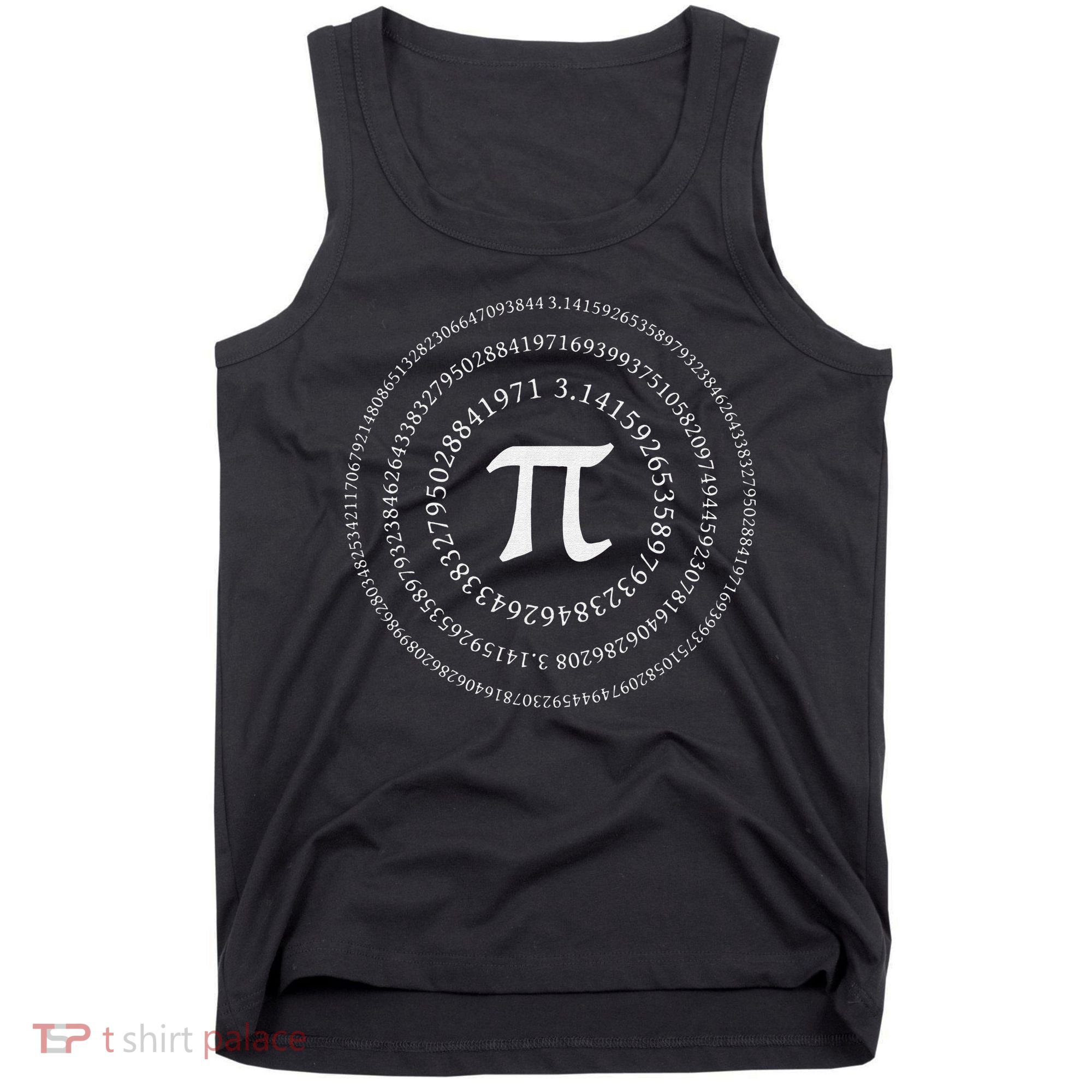 funny Pi Spiral Novelty Math Geek 3.14 Pi Day Tank Top