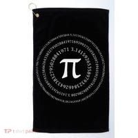 funny Pi Spiral Novelty Math Geek 3.14 Pi Day Golf Towel thumb 0