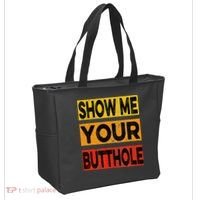 Funny Party Show Me Your Butthole Tote Bag thumb 2