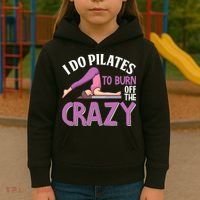 Funny Pilates Saying Pilates Trainer Contrology Instructor Kids Hoodie thumb 3