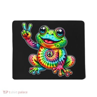 Frog Peace Sign Tie Dye Hippie Mousepad