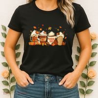 Fall Pumpkin Spice Latte for Autumn Celebrations Women's T-Shirt thumb 2