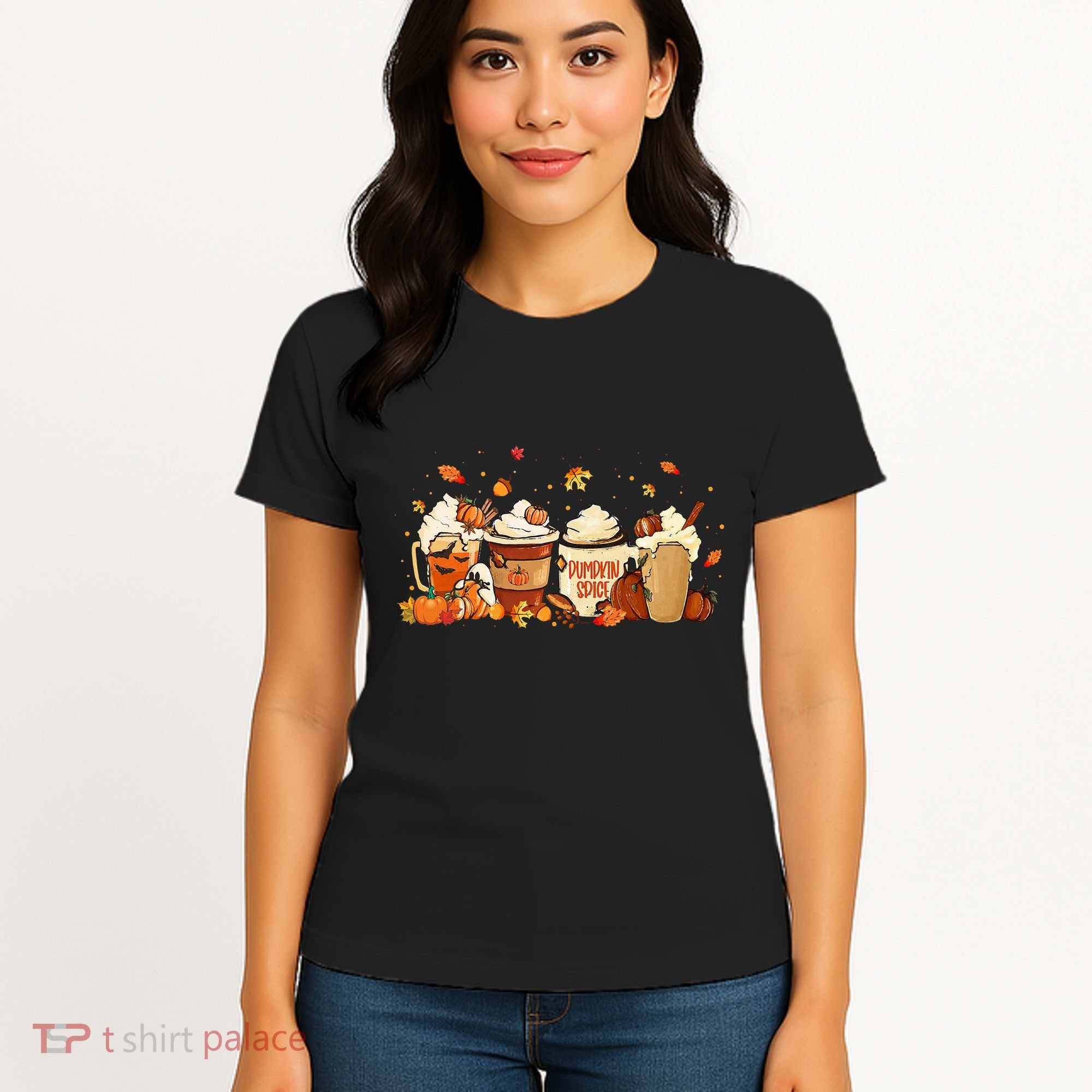 Fall Pumpkin Spice Latte for Autumn Celebrations Women's T-Shirt