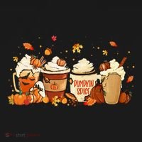 Fall Pumpkin Spice Latte for Autumn Celebrations Women's T-Shirt thumb 6
