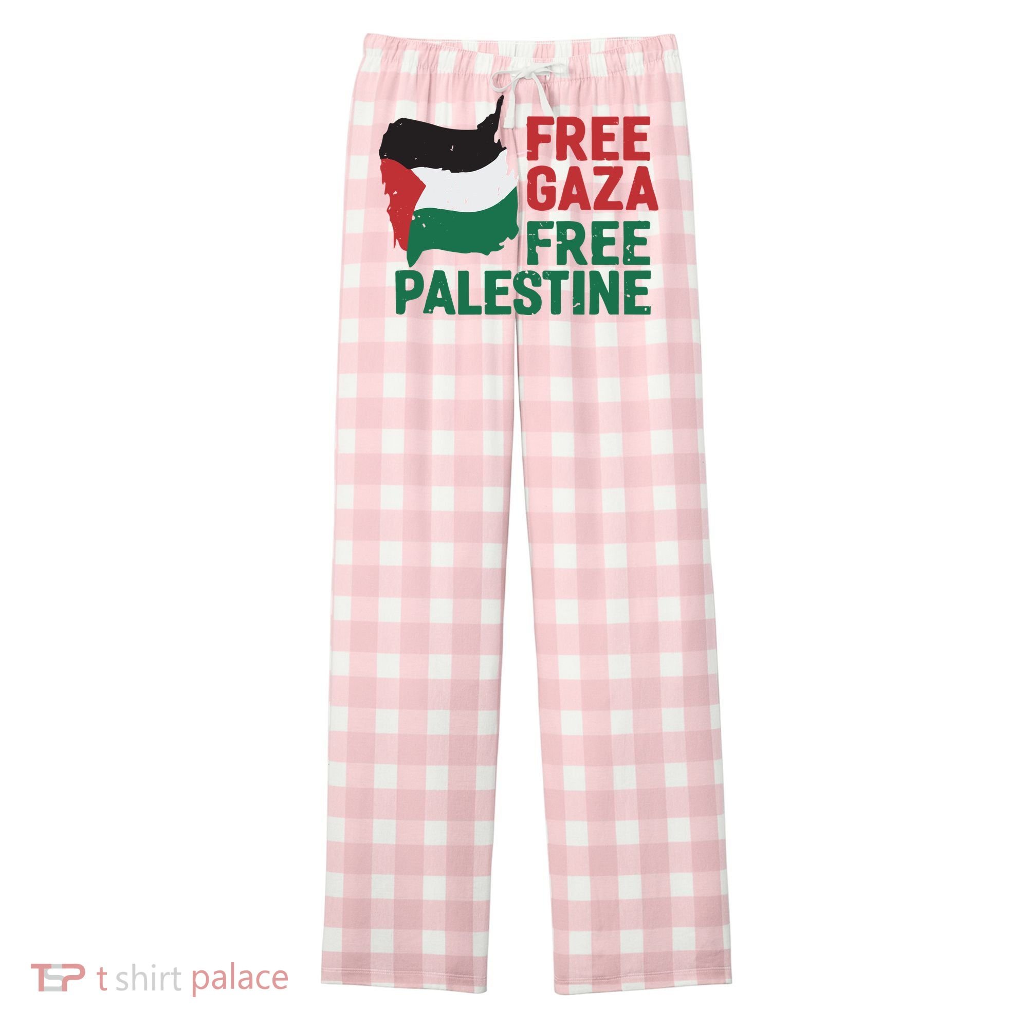 Free Palestine Stand With Palestine Activist Equality Women's Flannel Plaid Pajama Pants