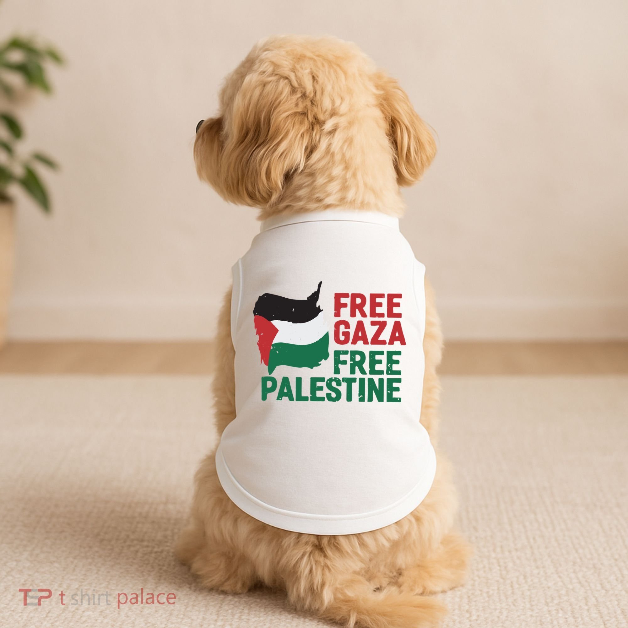 Free Palestine Stand With Palestine Activist Equality Doggie Tank
