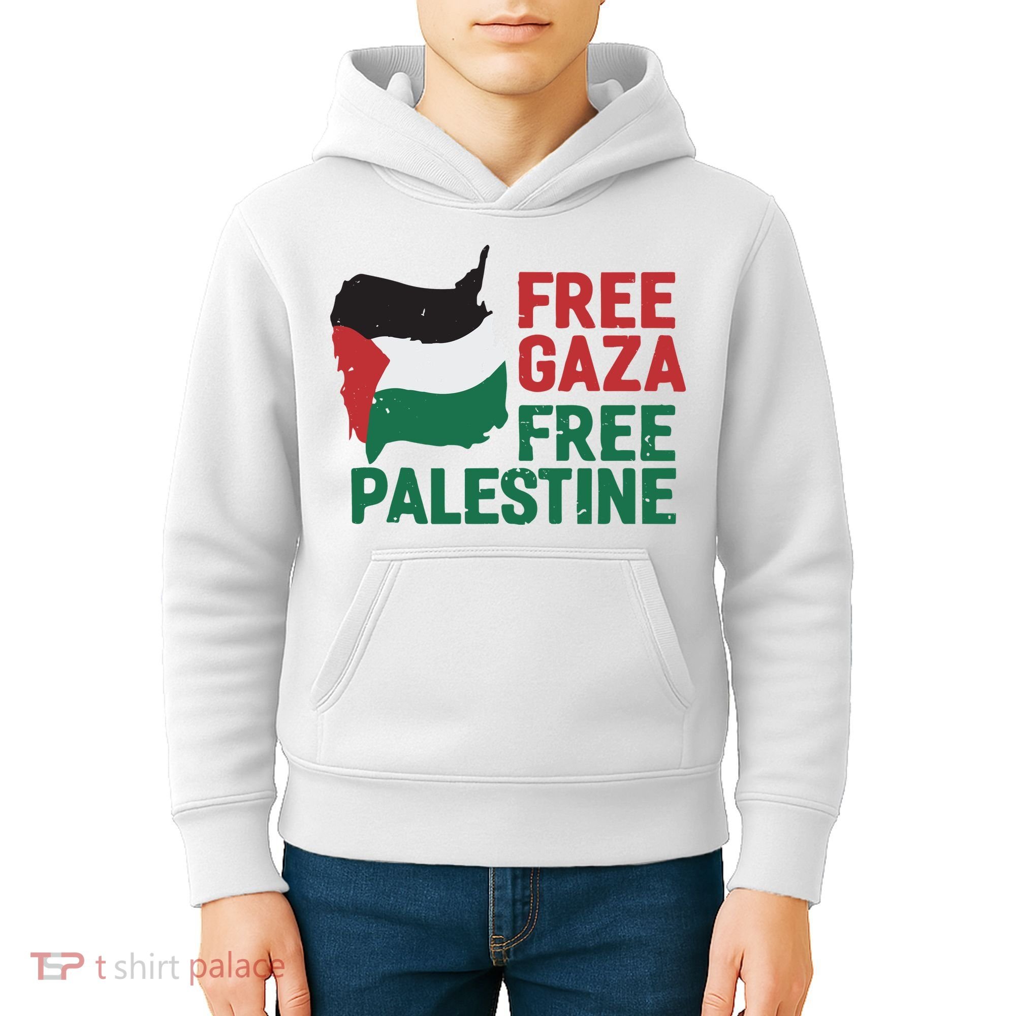 Free Palestine Stand With Palestine Activist Equality Kids Hoodie