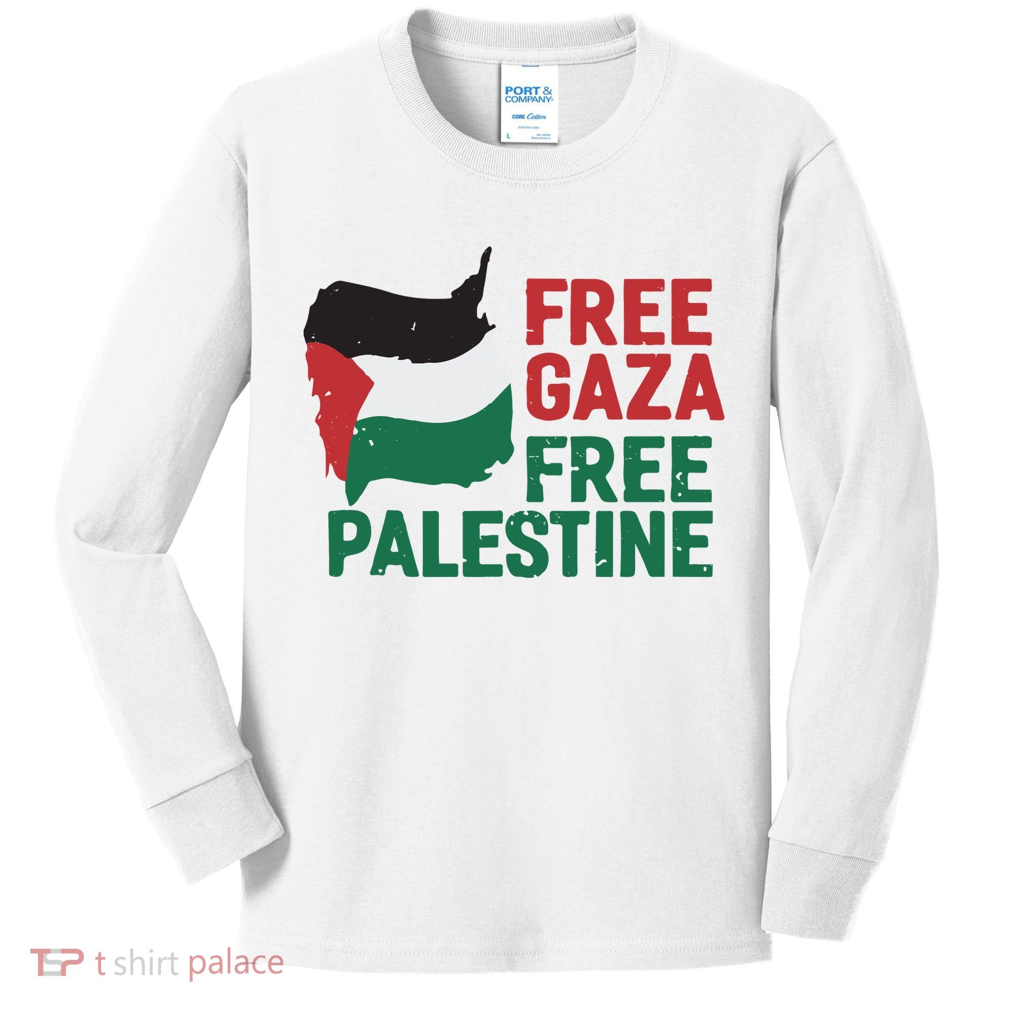 Free Palestine Stand With Palestine Activist Equality Kids Long Sleeve Shirt