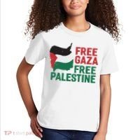 Free Palestine Stand With Palestine Activist Equality Kids T-Shirt thumb 2