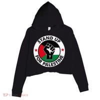 Free Palestine Stand up For Palestine Crop Fleece Hoodie thumb 0